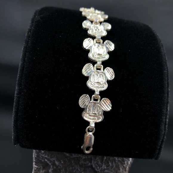 Sterling Silver Vintage Mickey Mouse Bracelet - Picture 3 of 8